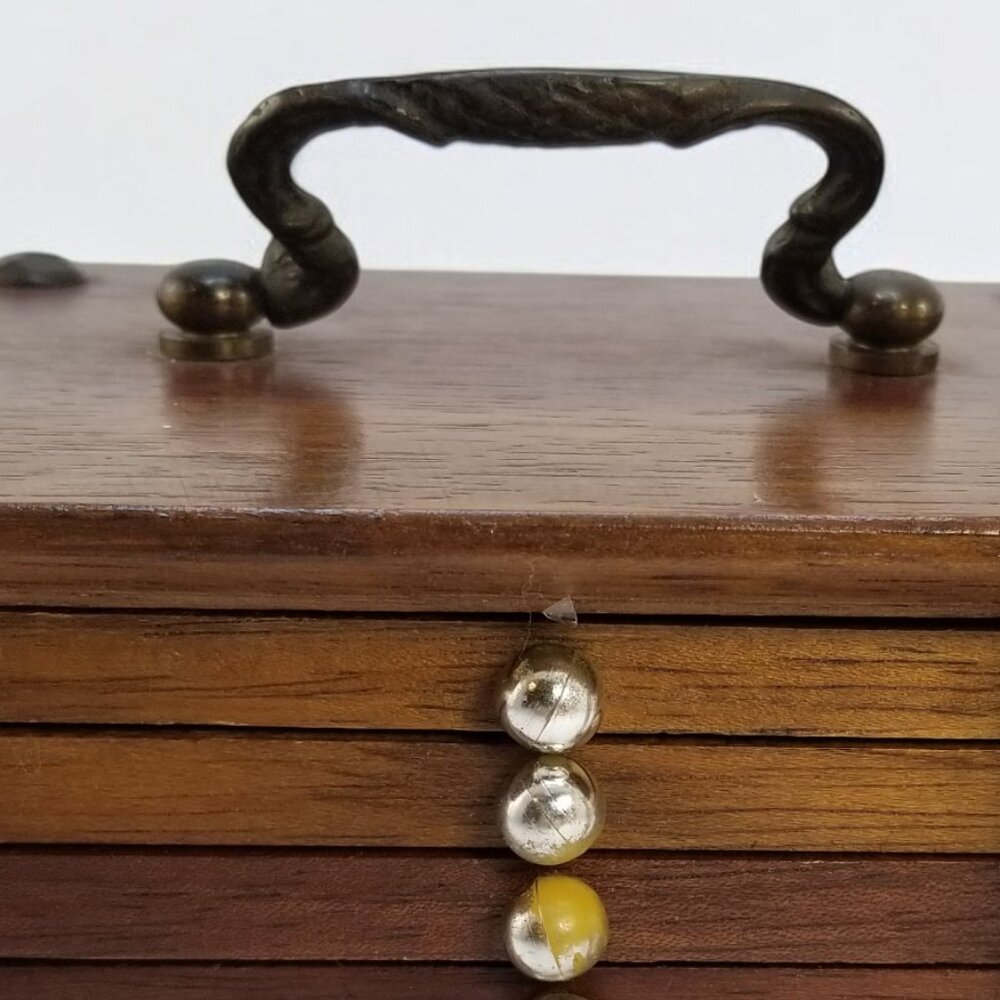 "Vintage 70s MCM Wood Coaster Set – Timeless Charm & Retro Style" w/ 8-Coasters - Picture 9 of 12